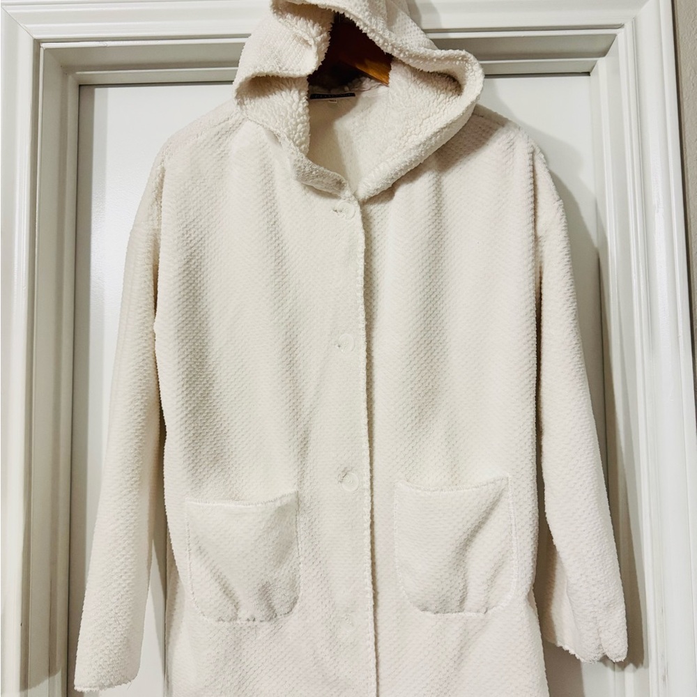 P.J. Salvage Cream Teddy Jacket with Hood